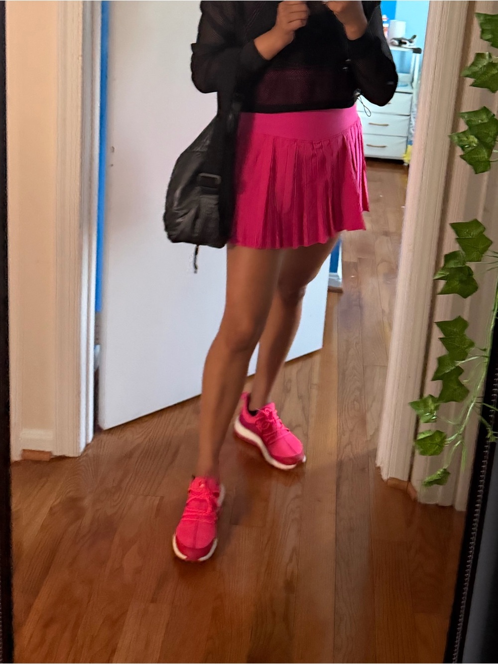 JoyLab Hot Pink Pleated Mini Skirt - Picture 5 of 5